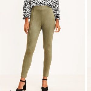 NWT LOFT Faux Suede Leggings